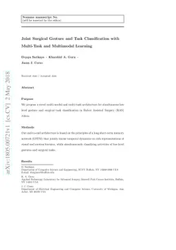 Joint Surgical Gesture and Task Classification with Multi-Task and
  Multimodal Learning