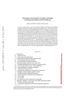 Trainability and Accuracy of Neural Networks: An Interacting Particle
  System Approach