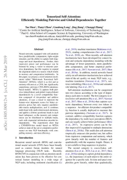 Tensorized Self-Attention: Efficiently Modeling Pairwise and Global
  Dependencies Together