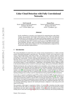 Lidar Cloud Detection with Fully Convolutional Networks