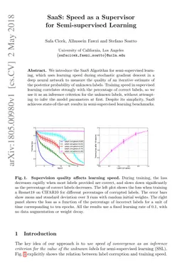 SaaS: Speed as a Supervisor for Semi-supervised Learning