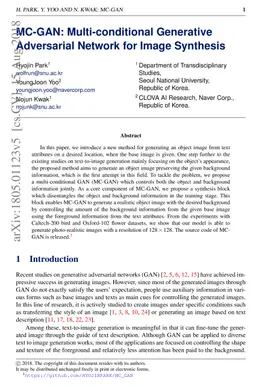 MC-GAN: Multi-conditional Generative Adversarial Network for Image
  Synthesis
