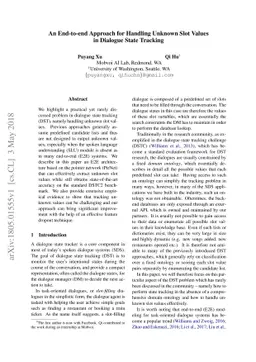An End-to-end Approach for Handling Unknown Slot Values in Dialogue
  State Tracking