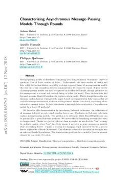 Characterizing Asynchronous Message-Passing Models Through Rounds