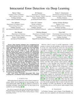 Intracranial Error Detection via Deep Learning