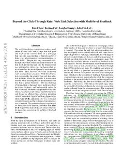 Beyond the Click-Through Rate: Web Link Selection with Multi-level
  Feedback