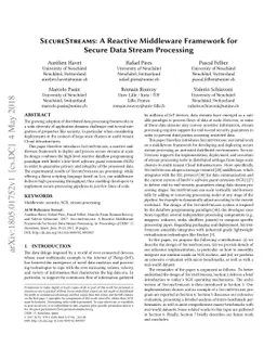 SecureStreams: A Reactive Middleware Framework for Secure Data Stream
  Processing