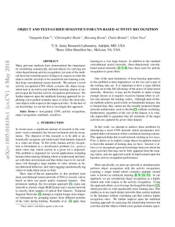 Object and Text-guided Semantics for CNN-based Activity Recognition