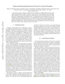 Superconducting Optoelectronic Neurons I: General Principles