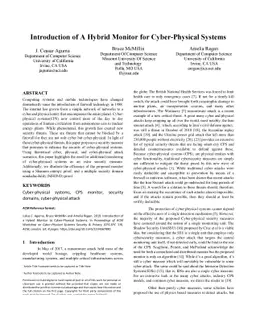 Introduction of a Hybrid Monitor to Cyber-Physical Systems