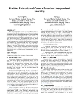 Position Estimation of Camera Based on Unsupervised Learning