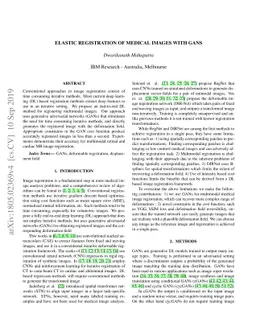 GAN Based Medical Image Registration