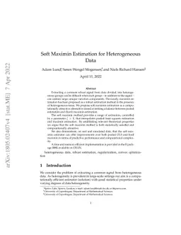 Soft Maximin Estimation for Heterogeneous Data