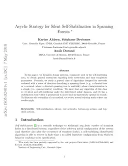 Acyclic Strategy for Silent Self-Stabilization in Spanning Forests