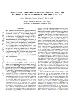 MMDenseLSTM: An efficient combination of convolutional and recurrent
  neural networks for audio source separation