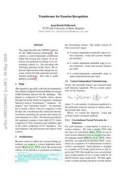 Transformer for Emotion Recognition