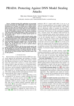 PRADA: Protecting against DNN Model Stealing Attacks