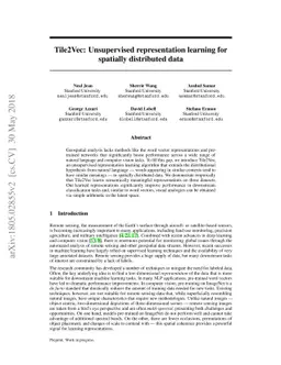 Tile2Vec: Unsupervised representation learning for spatially distributed
  data