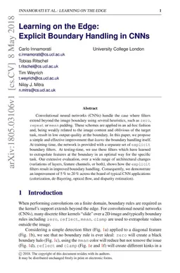 Learning on the Edge: Explicit Boundary Handling in CNNs