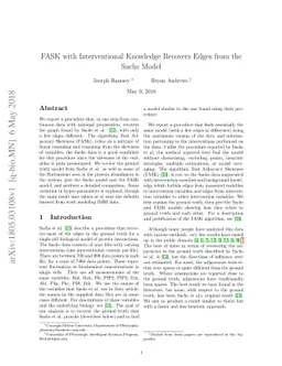 FASK with Interventional Knowledge Recovers Edges from the Sachs Model