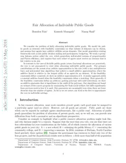 Fair Allocation of Indivisible Public Goods