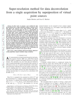 Superresolution method for data deconvolution by superposition of point
  sources