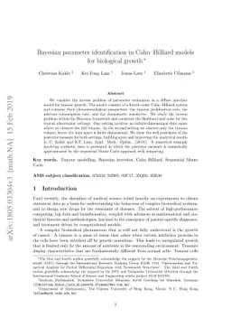 Bayesian parameter identification in Cahn-Hilliard models for biological
  growth