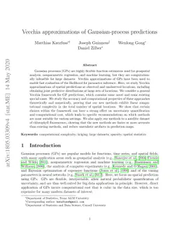 Vecchia approximations of Gaussian-process predictions
