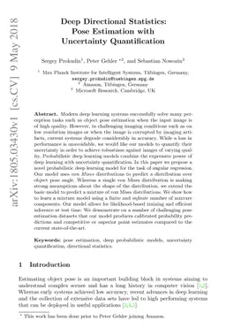 Deep Directional Statistics: Pose Estimation with Uncertainty
  Quantification