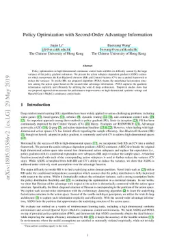 Policy Optimization with Second-Order Advantage Information