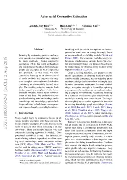 Adversarial Contrastive Estimation