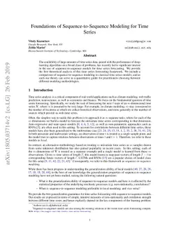 Foundations of Sequence-to-Sequence Modeling for Time Series