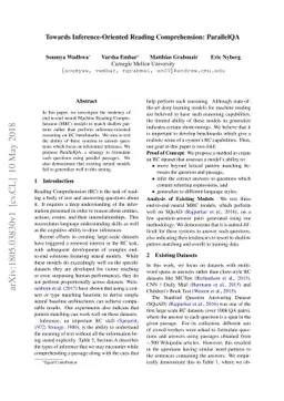 Towards Inference-Oriented Reading Comprehension: ParallelQA