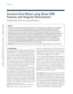 Structure-from-Motion using Dense CNN Features with Keypoint
  Relocalization