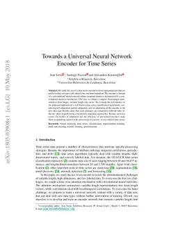 Towards a universal neural network encoder for time series