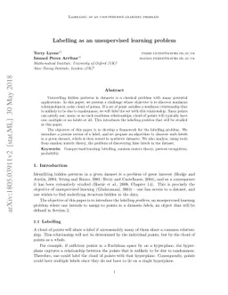 Labelling as an unsupervised learning problem