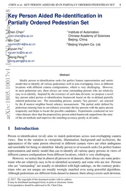 Key Person Aided Re-identification in Partially Ordered Pedestrian Set