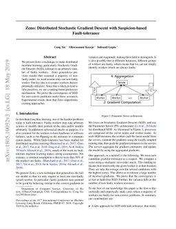 Zeno: Distributed Stochastic Gradient Descent with Suspicion-based
  Fault-tolerance