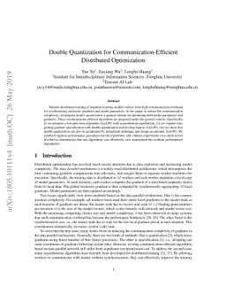 Double Quantization for Communication-Efficient Distributed Optimization