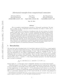 Adversarial examples from computational constraints