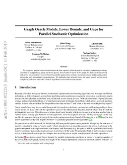 Graph Oracle Models, Lower Bounds, and Gaps for Parallel Stochastic
  Optimization