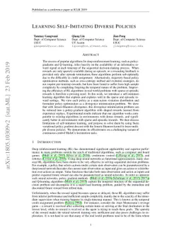 Learning Self-Imitating Diverse Policies