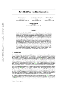 Zero-Shot Dual Machine Translation