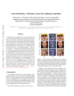 Look at Boundary: A Boundary-Aware Face Alignment Algorithm