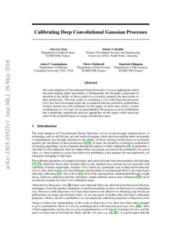 Calibrating Deep Convolutional Gaussian Processes
