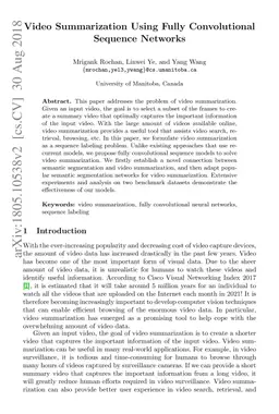 Video Summarization Using Fully Convolutional Sequence Networks