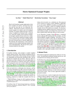 Metric-Optimized Example Weights