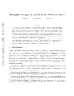 Property Testing of Planarity in the CONGEST model