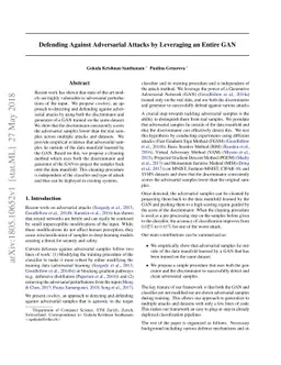 Defending Against Adversarial Attacks by Leveraging an Entire GAN