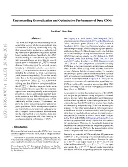 Understanding Generalization and Optimization Performance of Deep CNNs